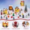 Set Led Lighted Mini Xmas Village Houses Winter Village Accessories Holiday Village Collection Kit for Christmas Village Desktop Table Decoration